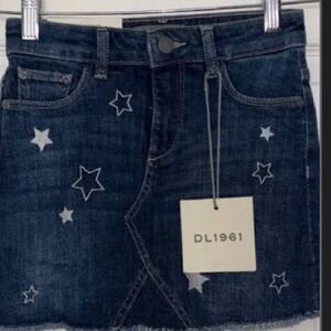 DL1961 Kids' Starry Blue Denim Skirt